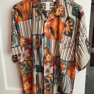 BUMKA BIBOS - Hawaiian silk shirt - Medium